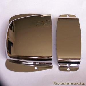 CHROME JAZZ BASS BRIDGE AND PICKUP COVER PLATES SET